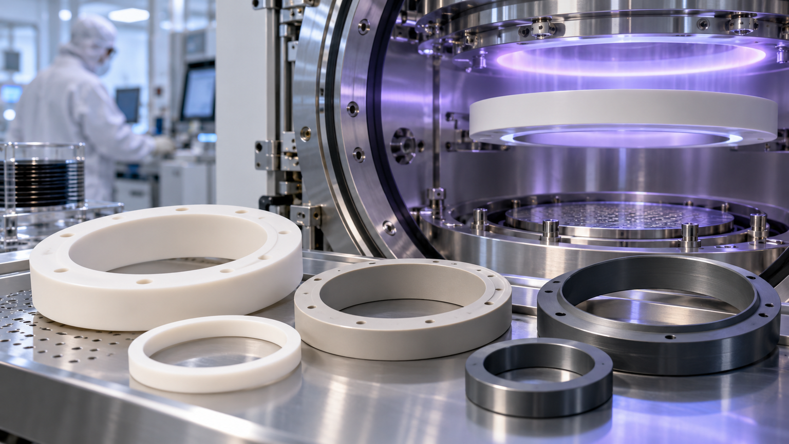 Precision Ceramic Rings for Semiconductor Equipment: Alumina, AlN and ...